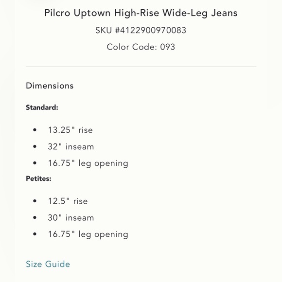 NOWT Pilcro Uptown High-Rise Wide-Leg Jeans 12P - Picture 12 of 12